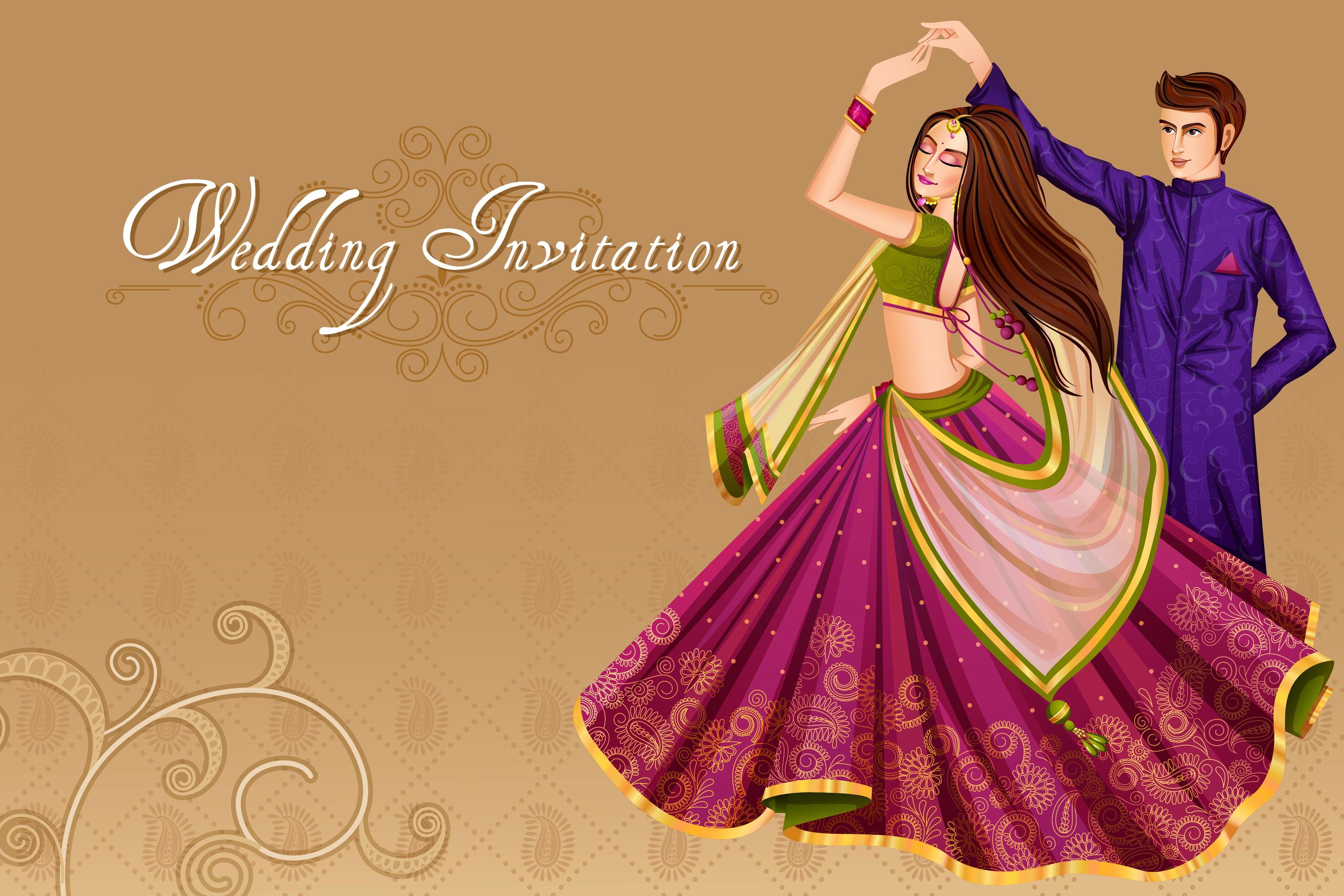 Indian couple dancing in wedding Sangeet ceremony of India 2415875