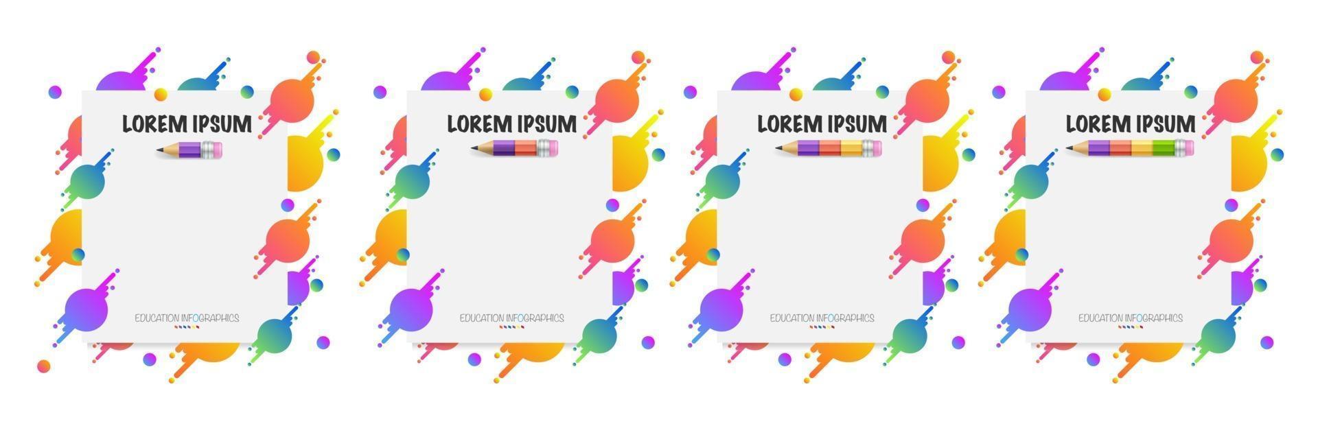 Infographic template in 4 steps Template for diagram graph presentation and chart vector