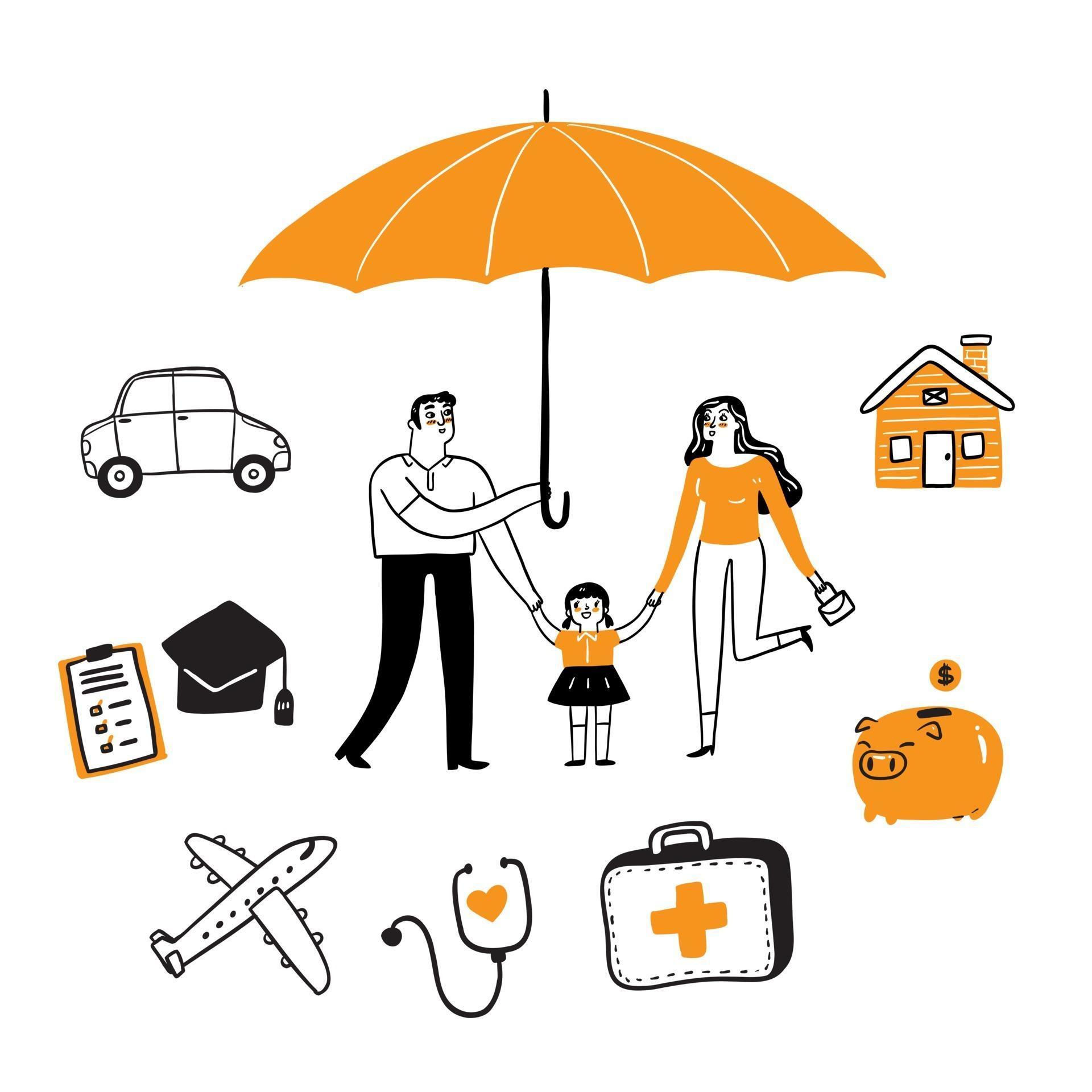 Insurance concept set 2415989 Vector Art at Vecteezy