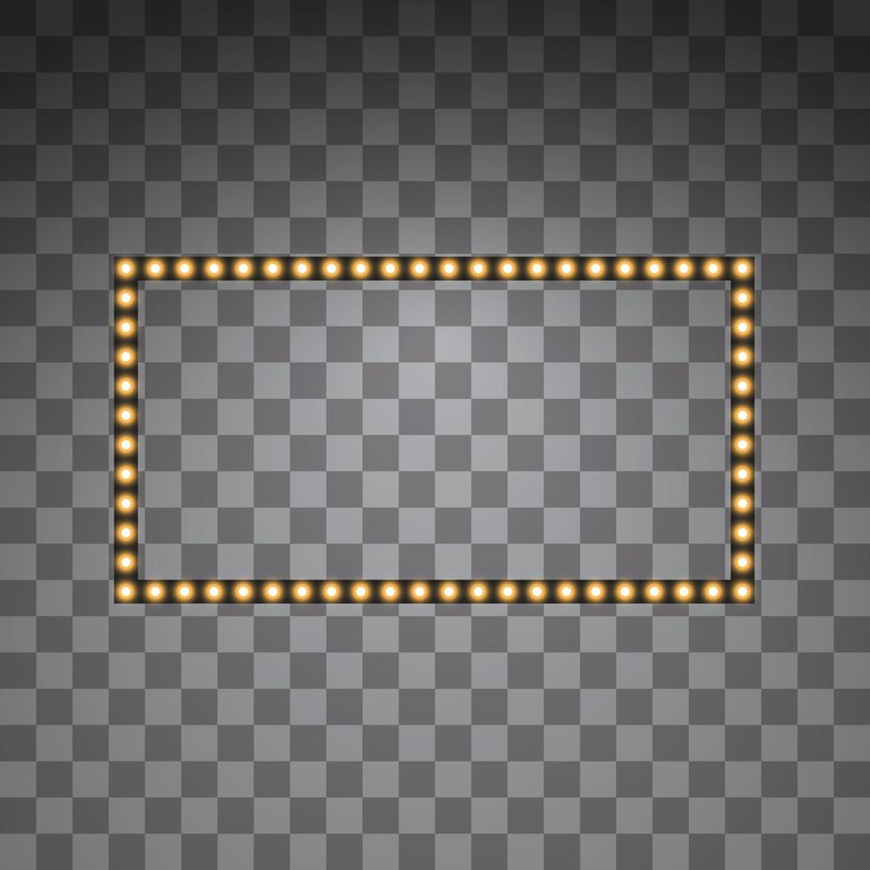 Shining yellow led vector