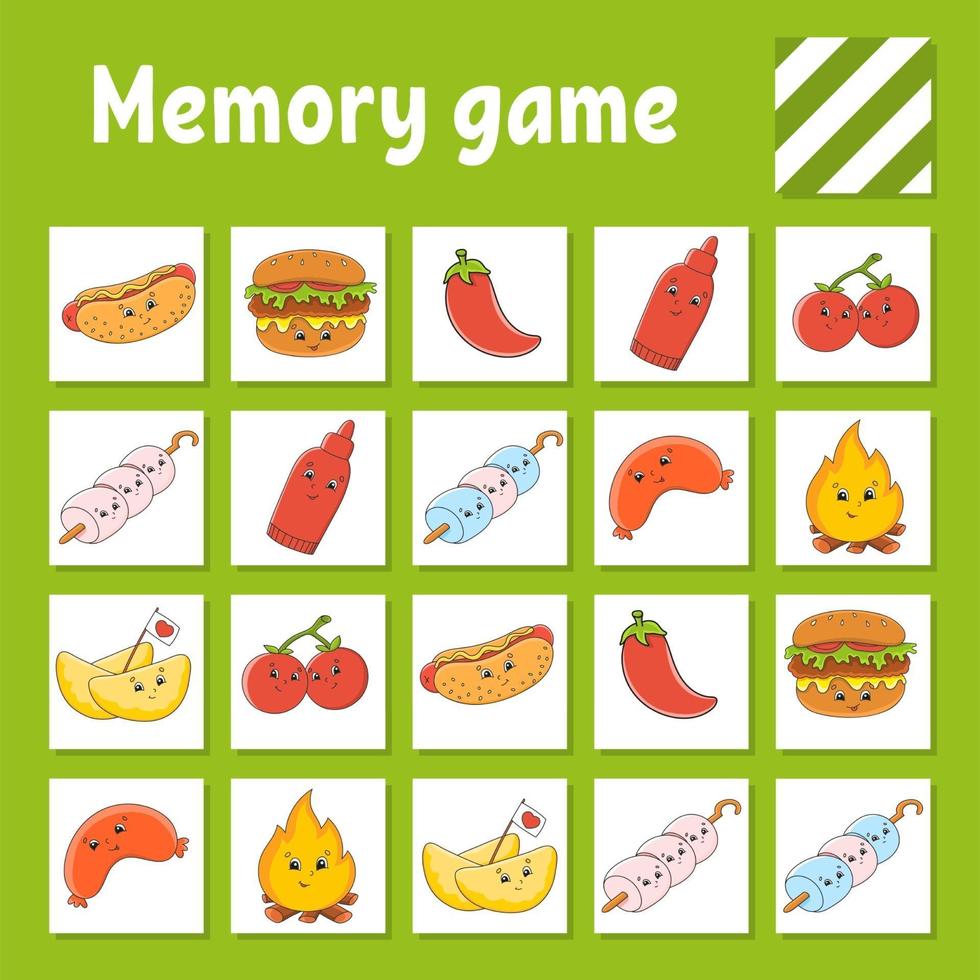 juego de memoria para niños vector