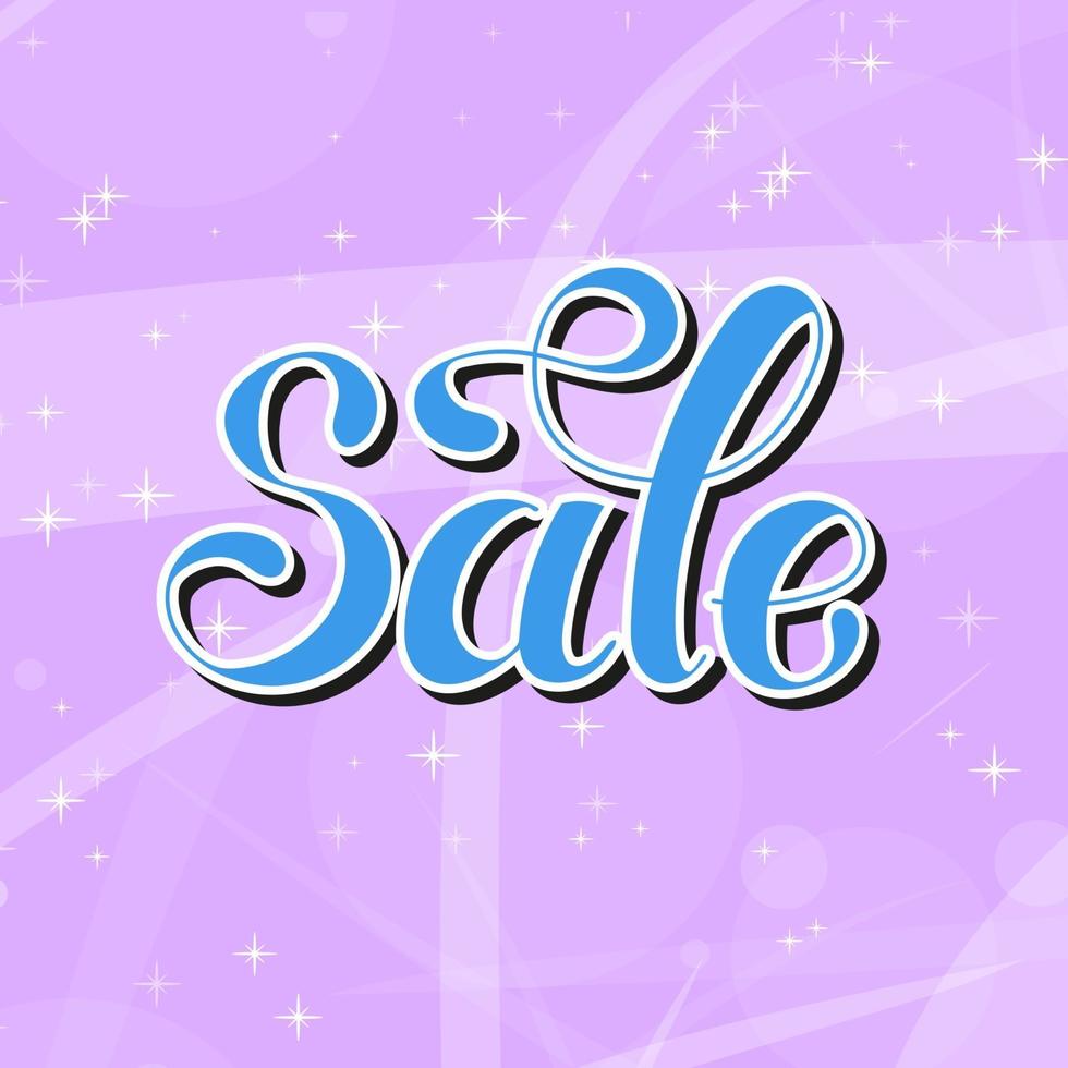 Lettering word sale vector