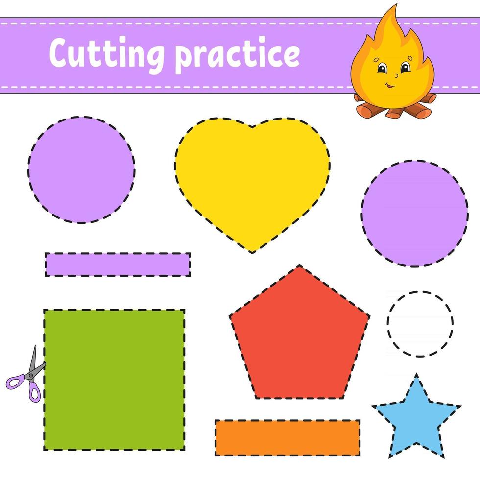 Cutting practice game vector