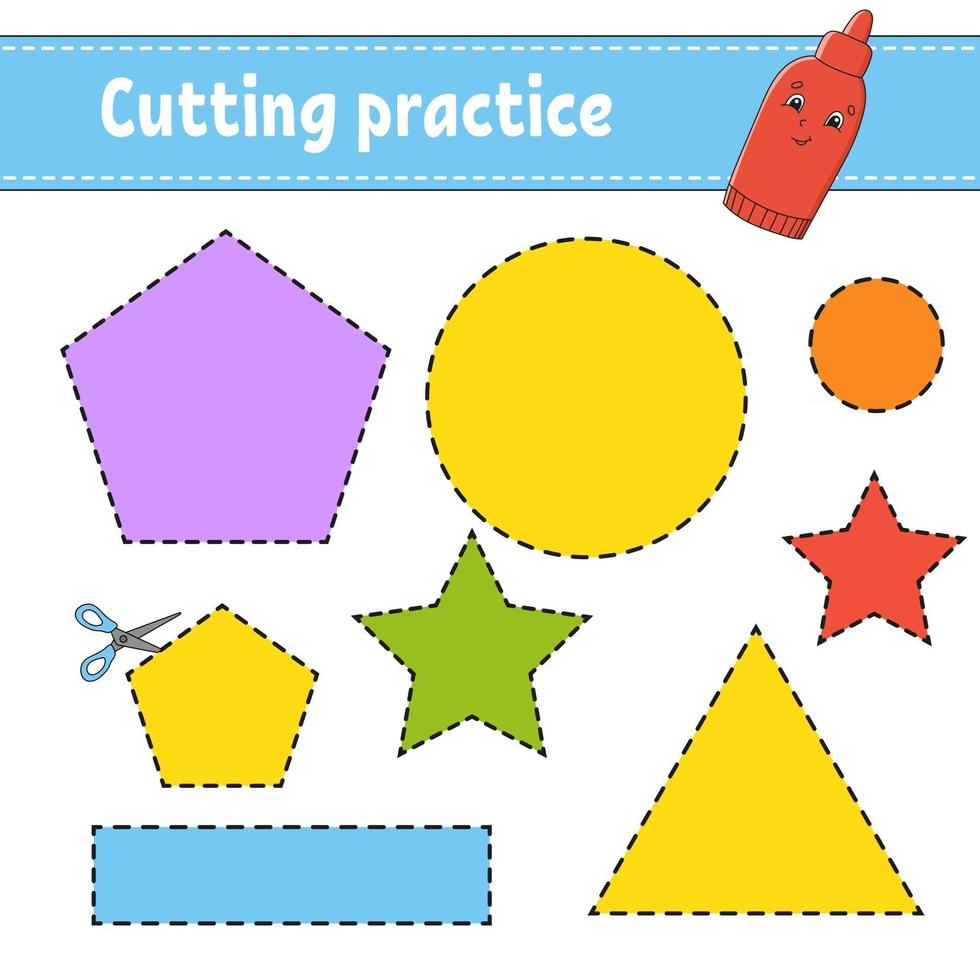 Cutting practice game vector