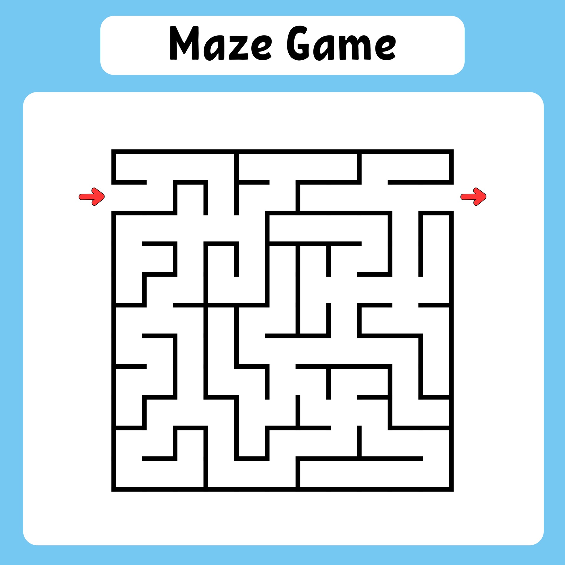 Square maze Game for kids 2416174 Vector Art at Vecteezy