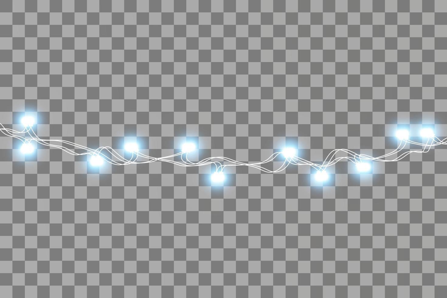 Christmas lights isolated on background vector