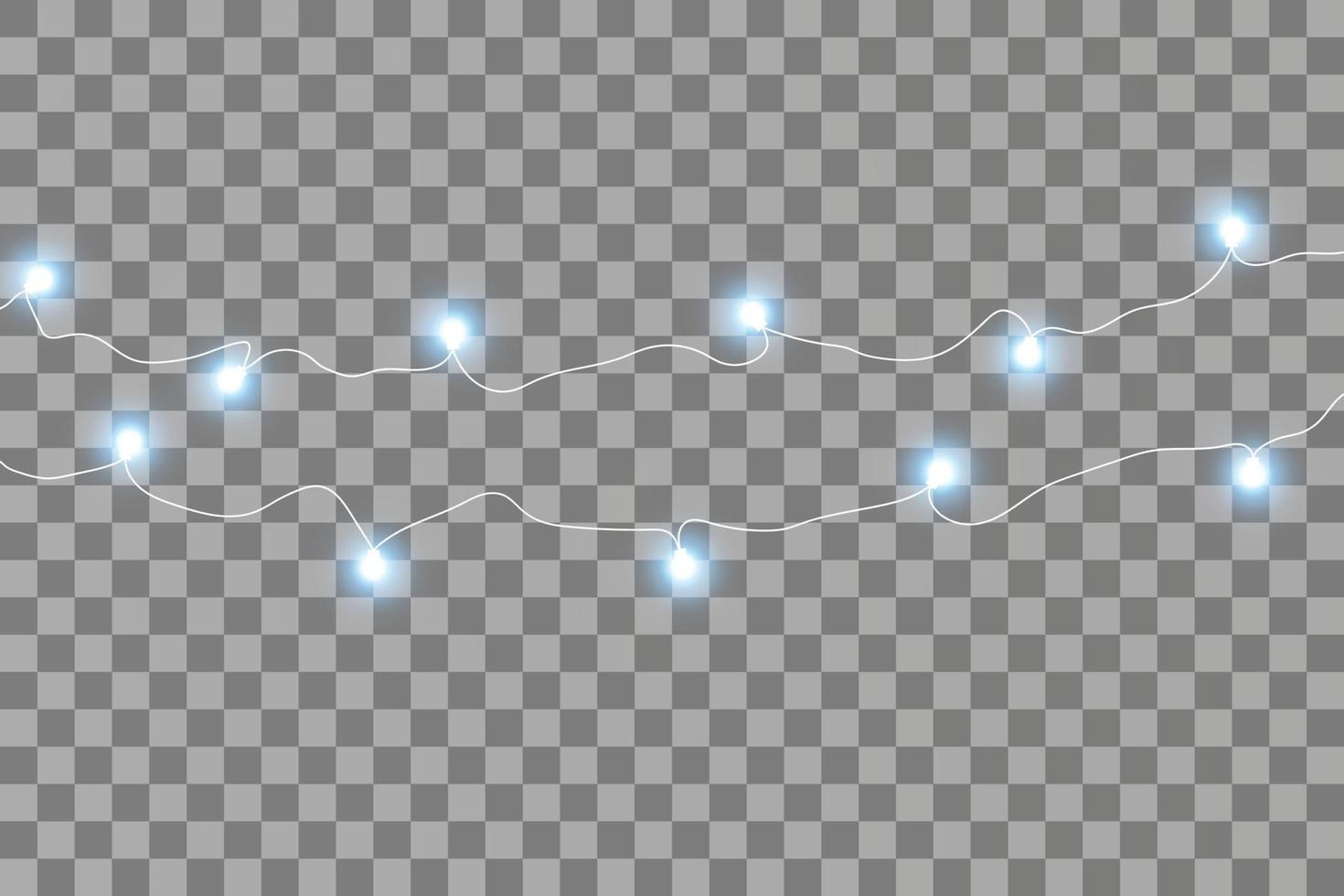 Christmas lights isolated on background vector