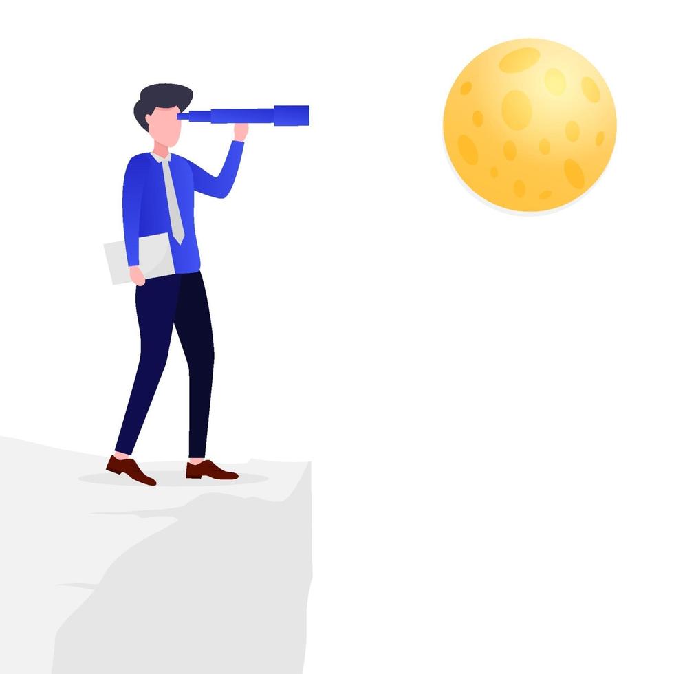 Illustration mission to the moon vector