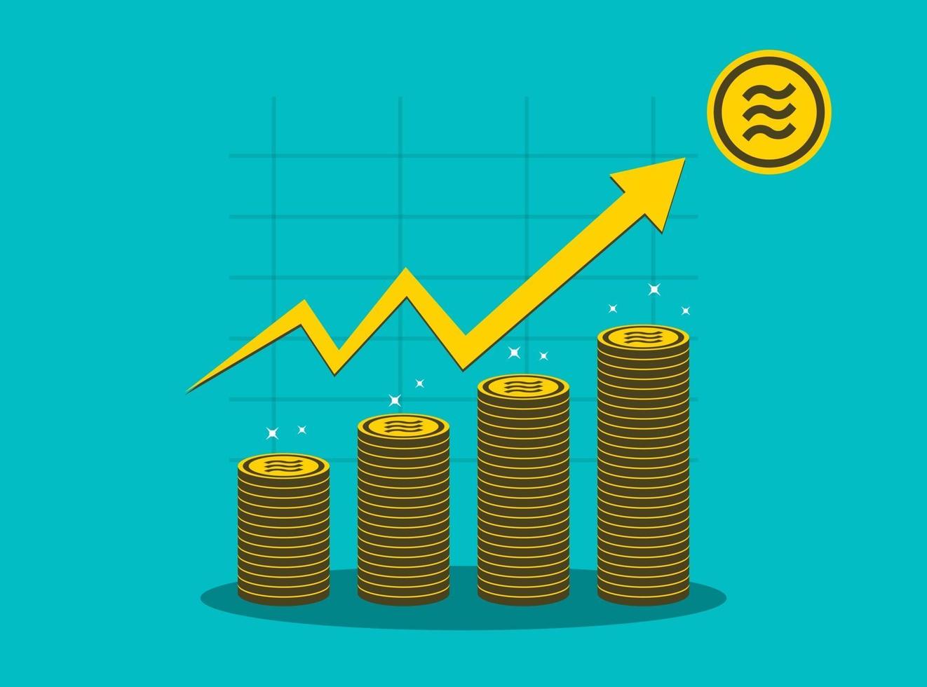 Business concept with libra coins vector