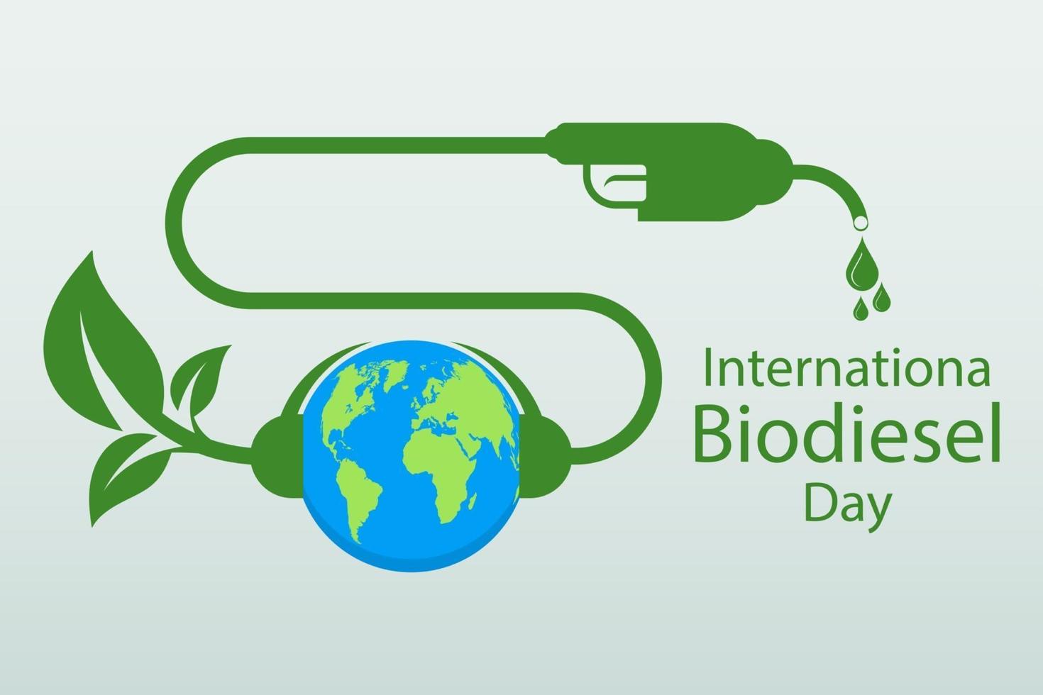 día internacional del biodiesel 10 de agosto para la ecología y el medio ambiente ayudar al mundo con ideas ecológicas vector