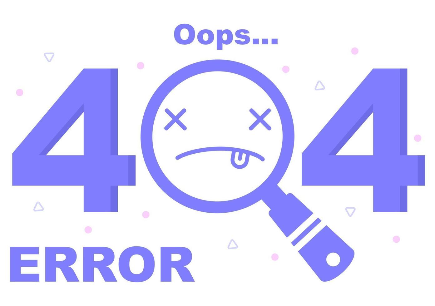 Error 404 y página no encontrada ilustración vectorial vector