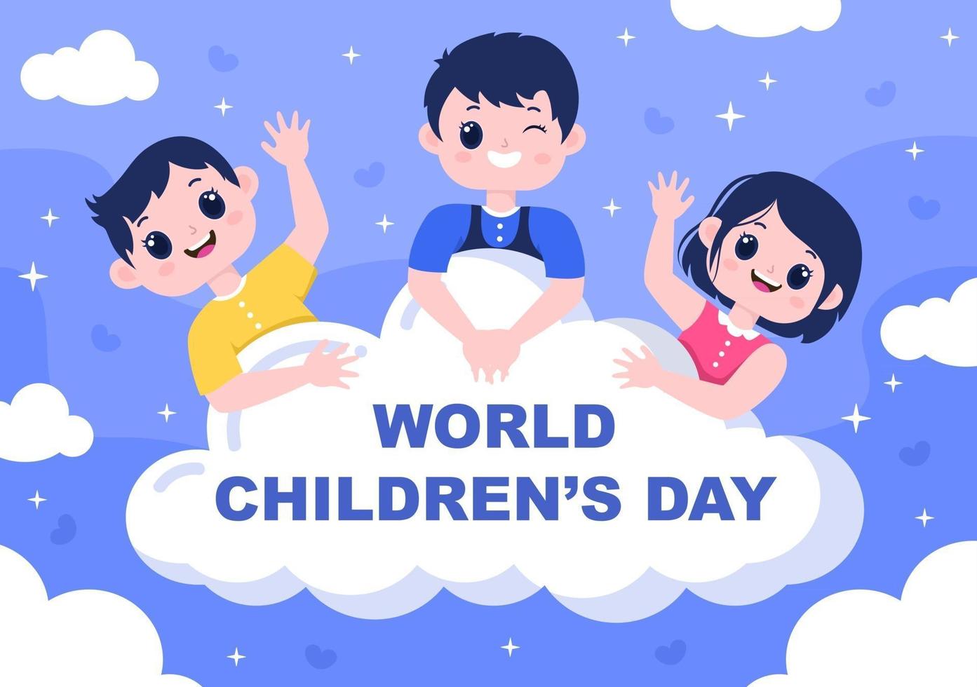 Happy Childrens Day Illustration with Cartoon Character vector