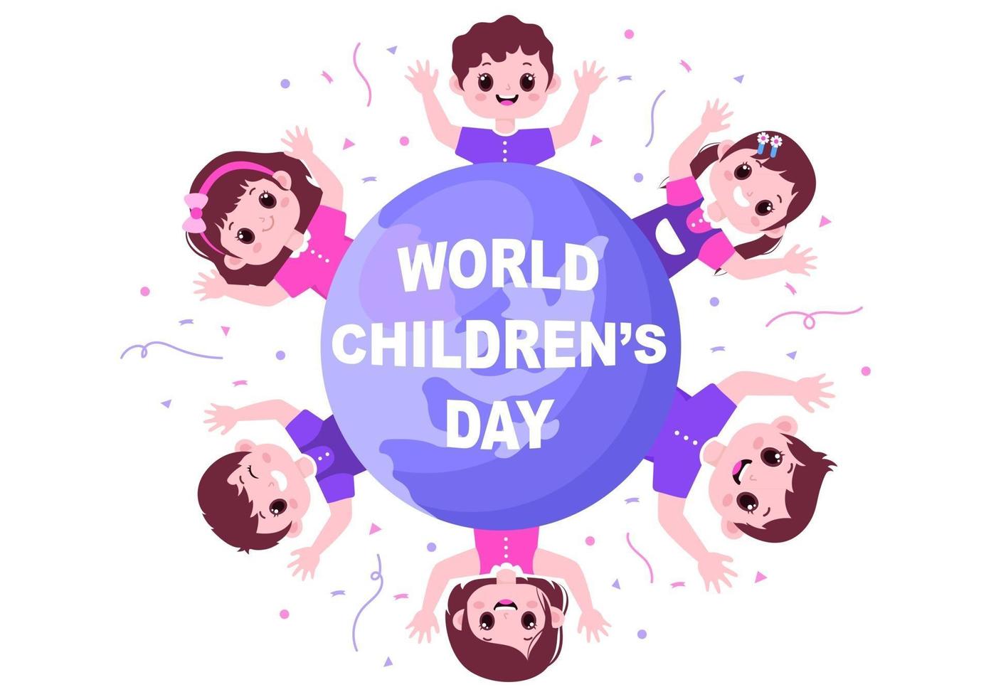 Happy Childrens Day Illustration with Cartoon Character vector