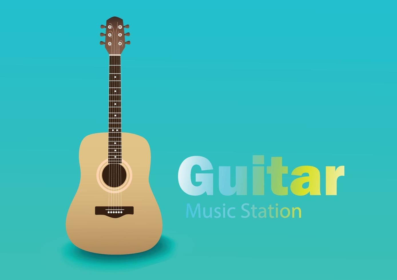 Guitar for playing in a band vector