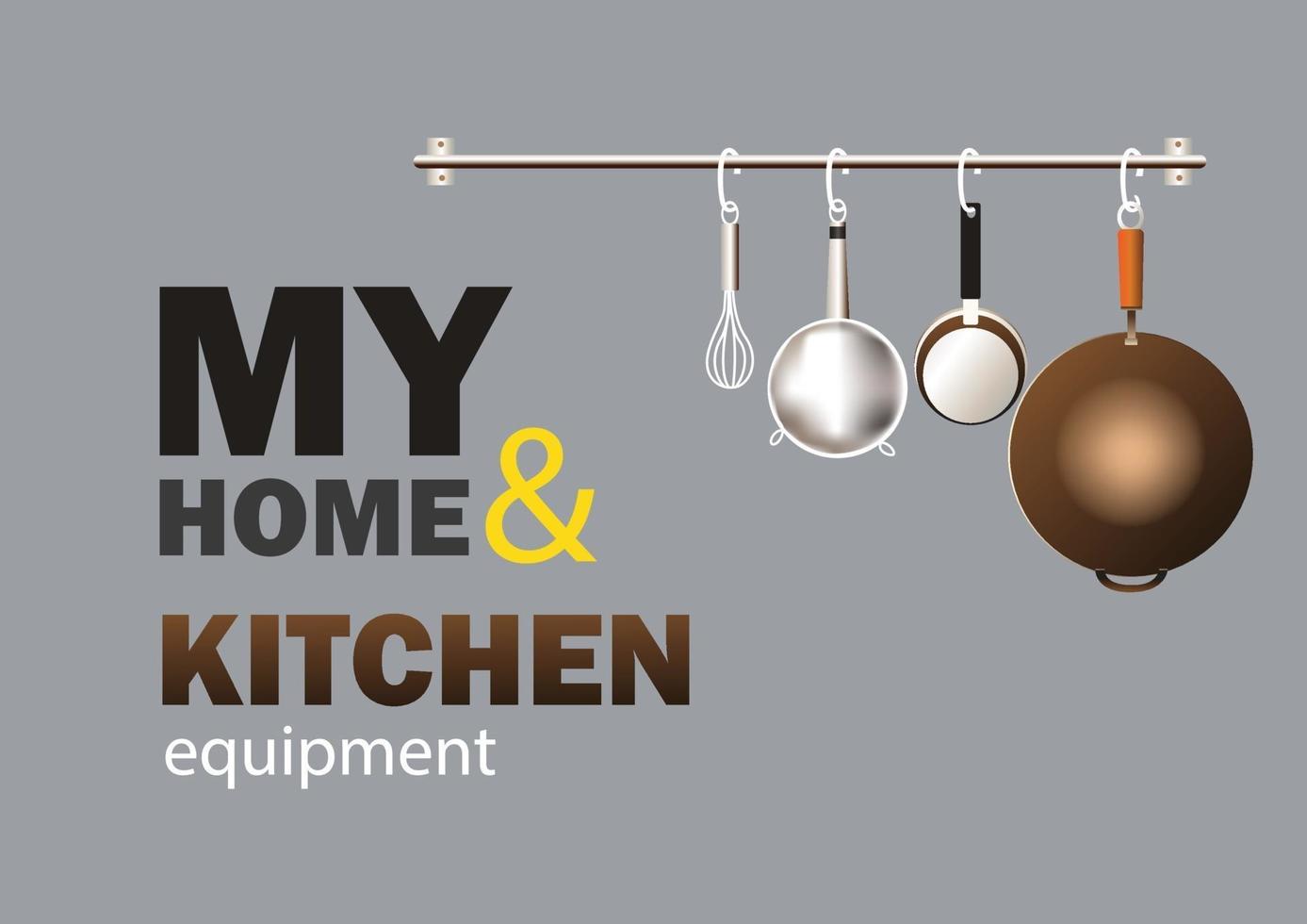 Home kitchen equipment vector