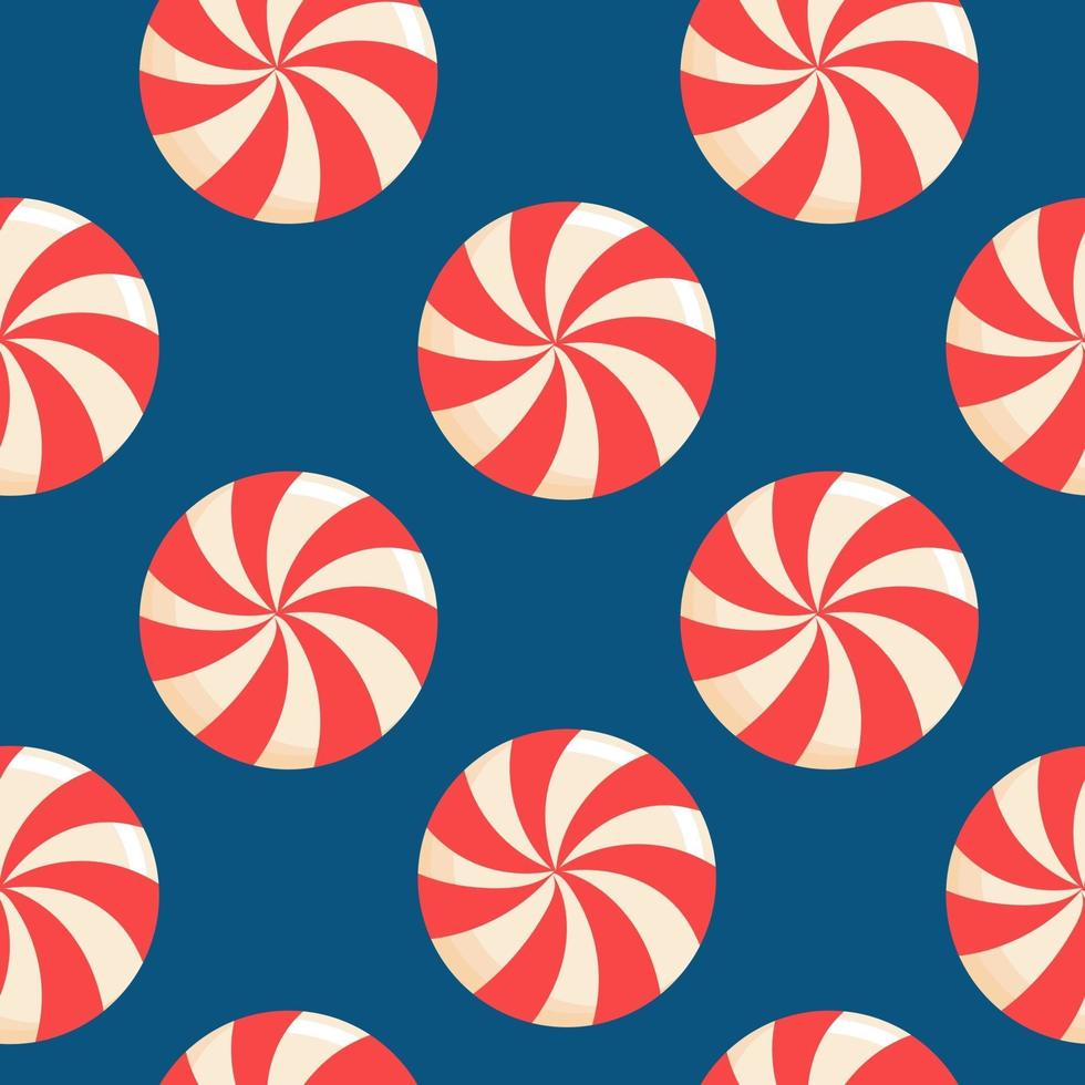 Pattern with christmas candies vector