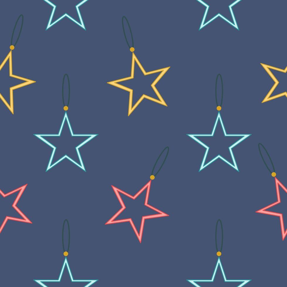 Seamless pattern with colorful stars vector