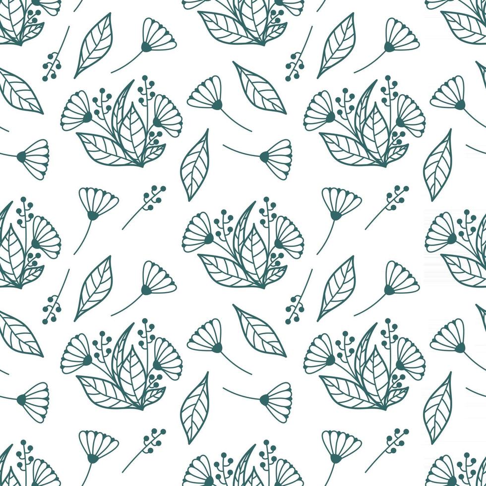 WHITE SEAMLESS BACKGROUND WITH PLANT ELEMENTS vector