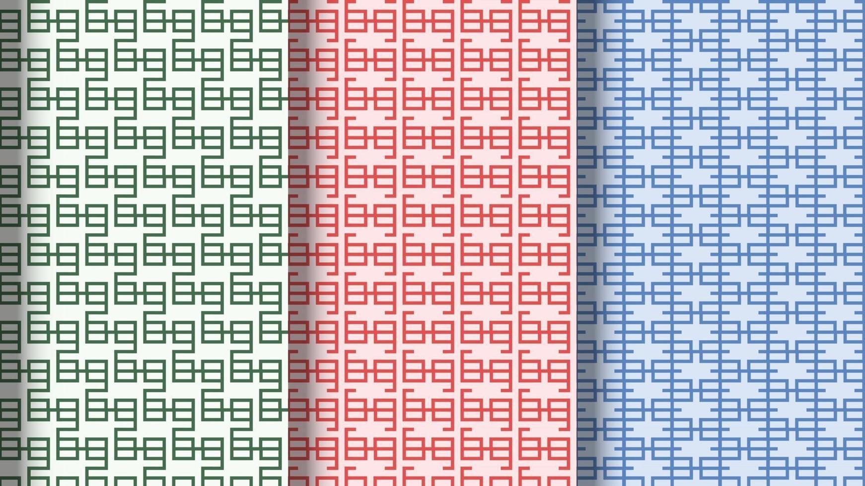 Modern seamless pattern wallpaper set vector