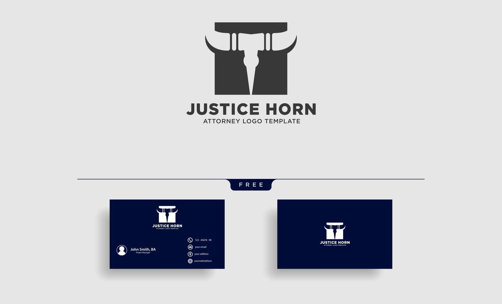 horn bull attorney logo line design template illustration vector