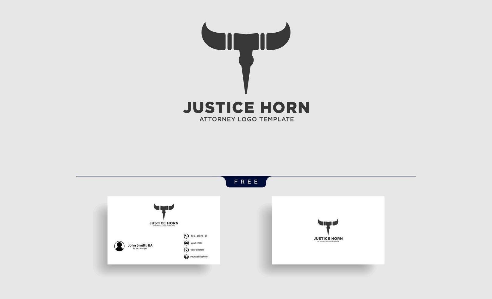horn bull attorney logo line design template illustration vector