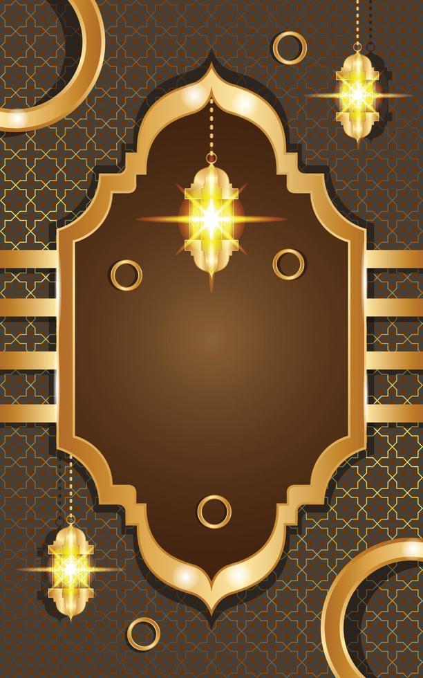 Islamic background or banner design vector