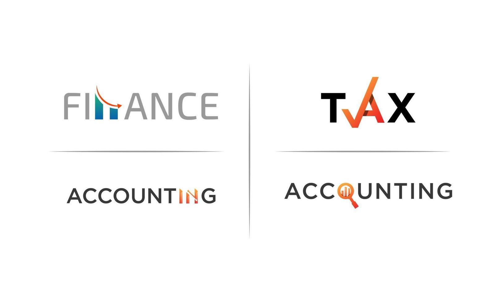 accounting finance creative logo template set vector