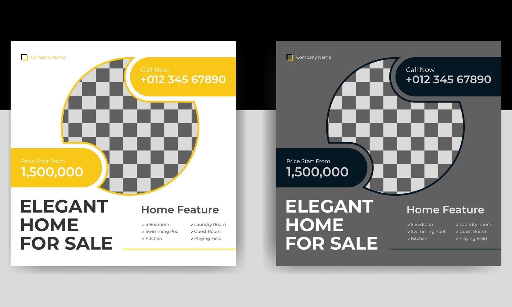 REAL ESTATE SOCIAL MEDIA POST vector