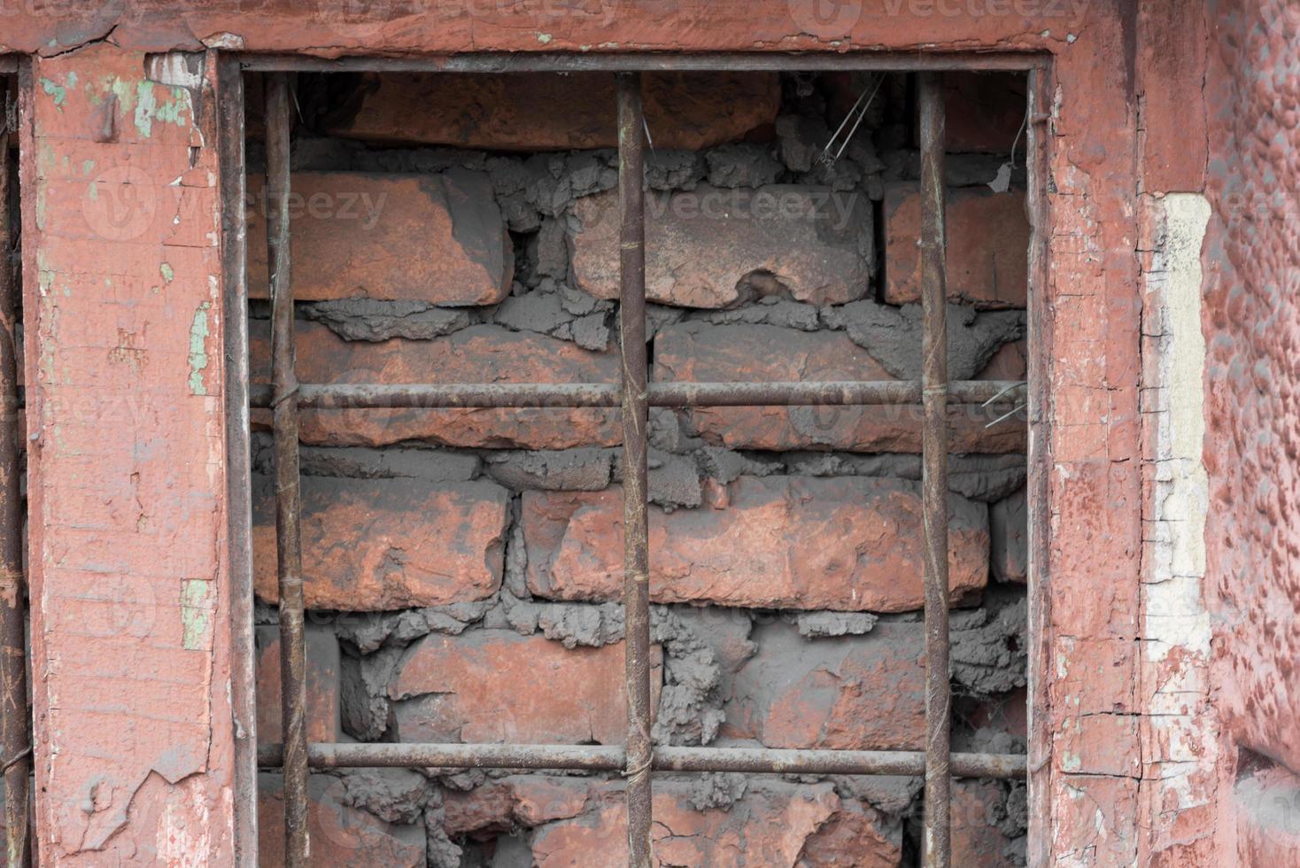 Old brick wall close up photo