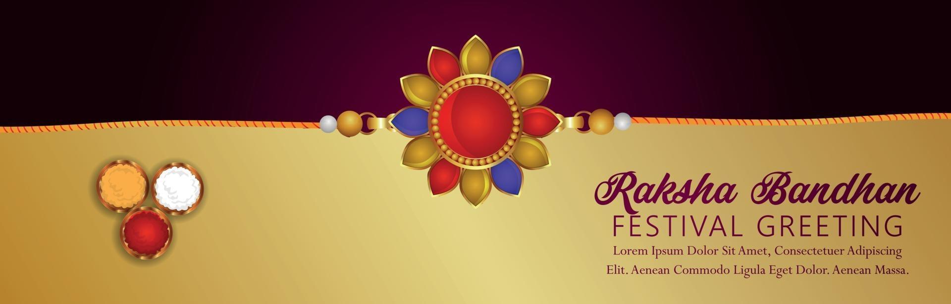 Indian festival happy raksha bandhan invitation vector