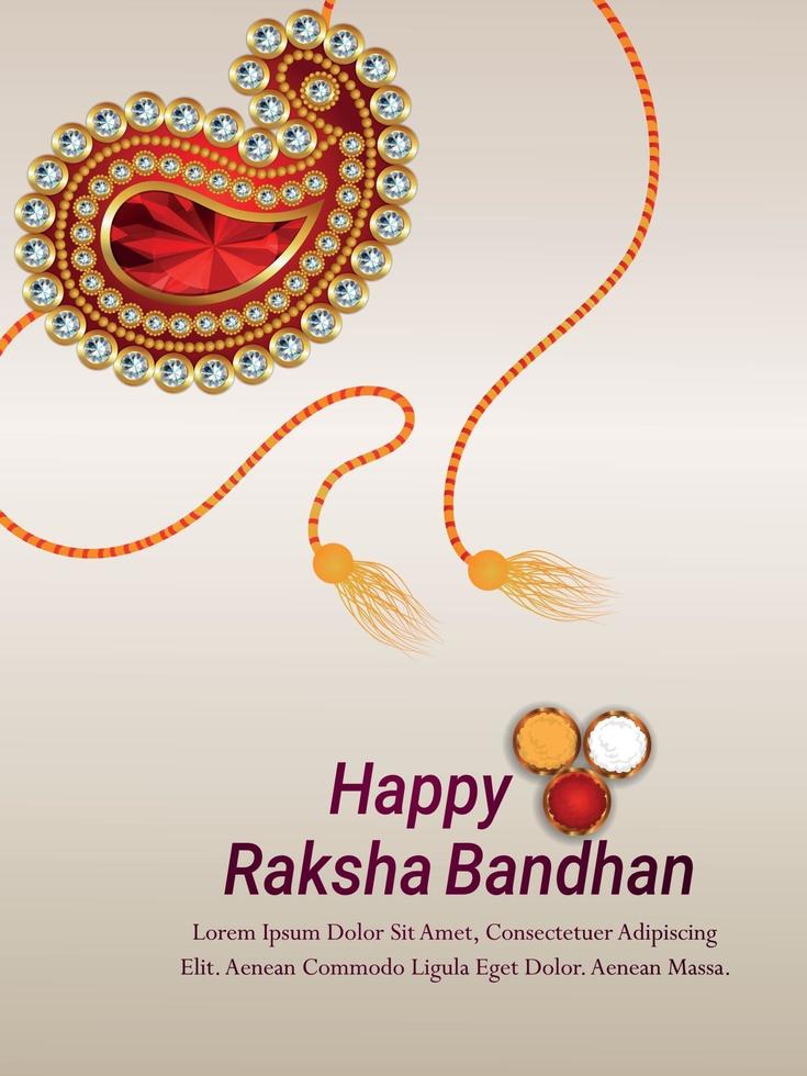 folleto de fiesta de invitación de raksha bandhan feliz vector