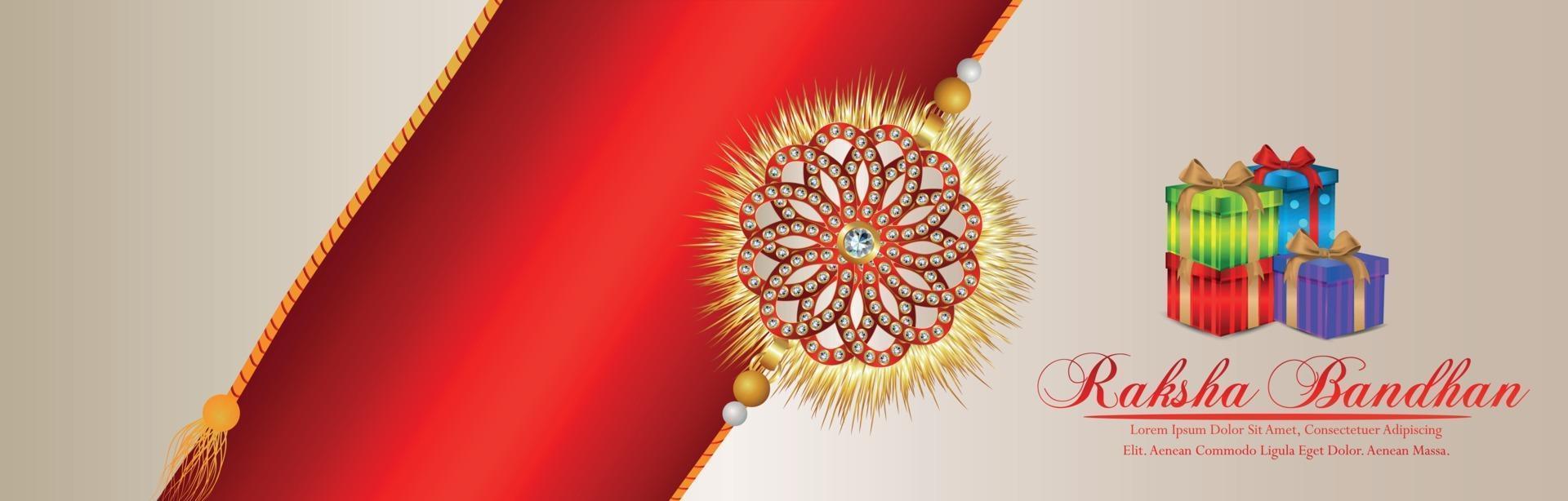 Indian festival happy raksha bandhan invitation vector