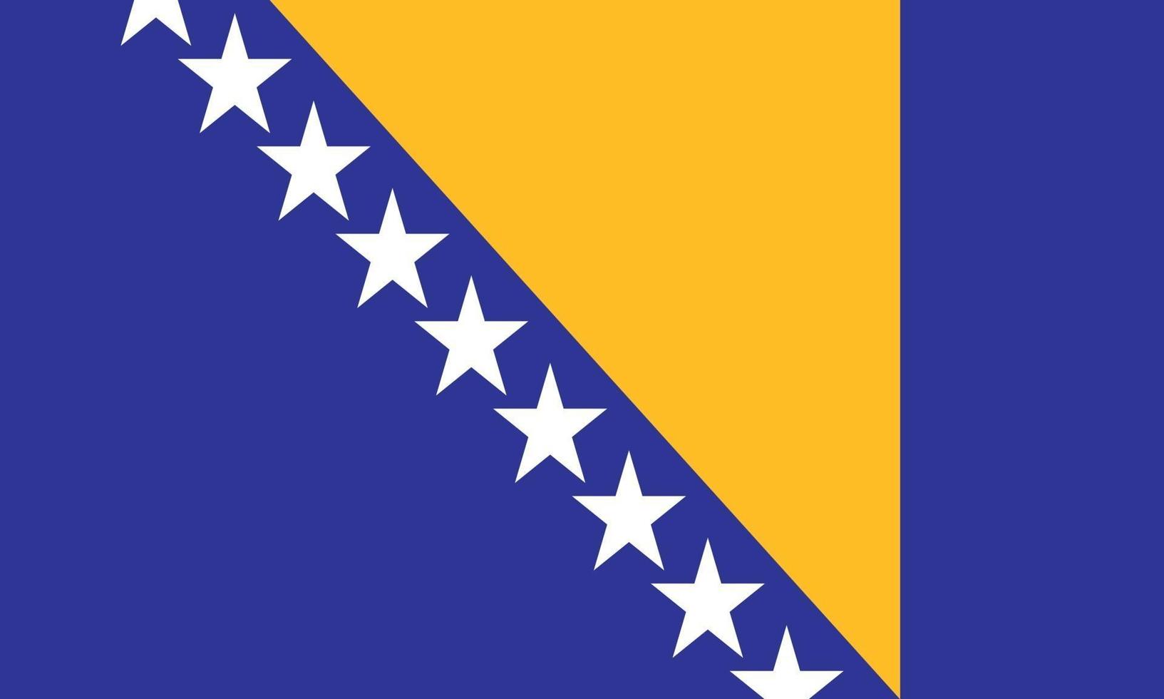 ilustración vectorial de la bandera de bosnia y herzegovina vector