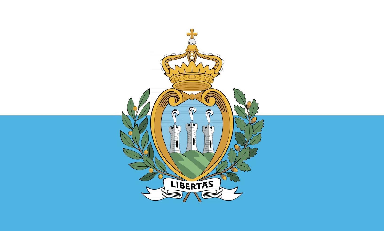 ilustración vectorial de la bandera de san marino vector