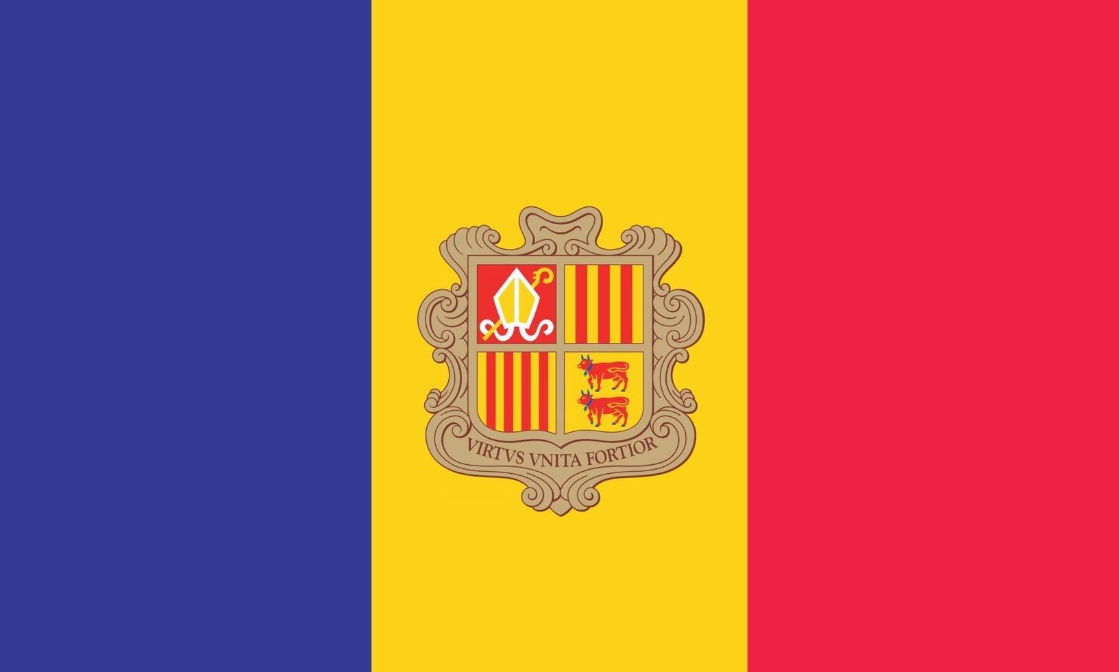 Vectorial illustration of the Andorra flag vector