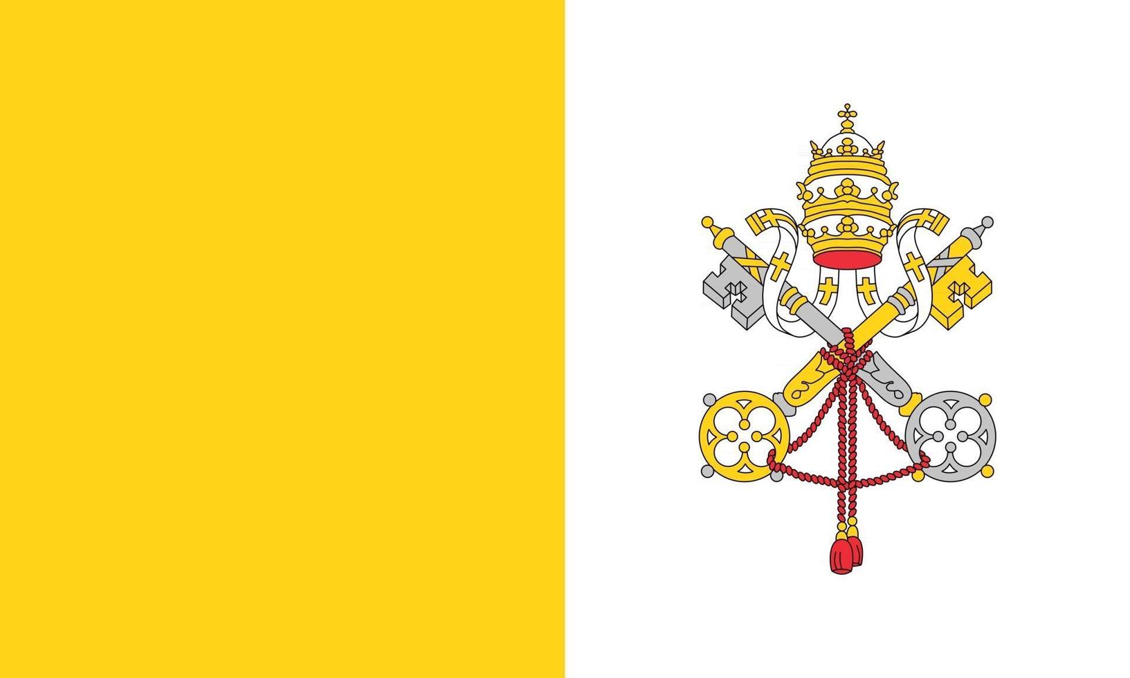 ilustración vectorial de la bandera de la ciudad del vaticano. vector