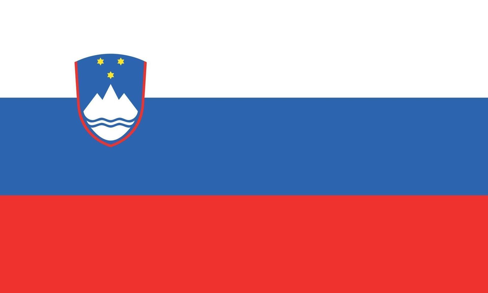 Vector illustration of the Slovenian flag