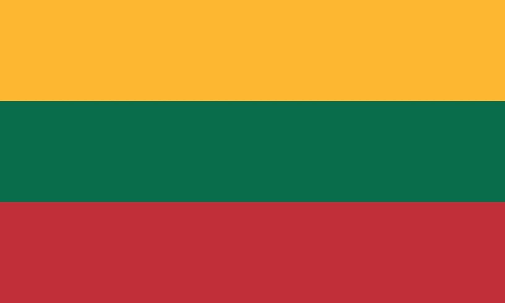 ilustración vectorial de la bandera de lituania vector