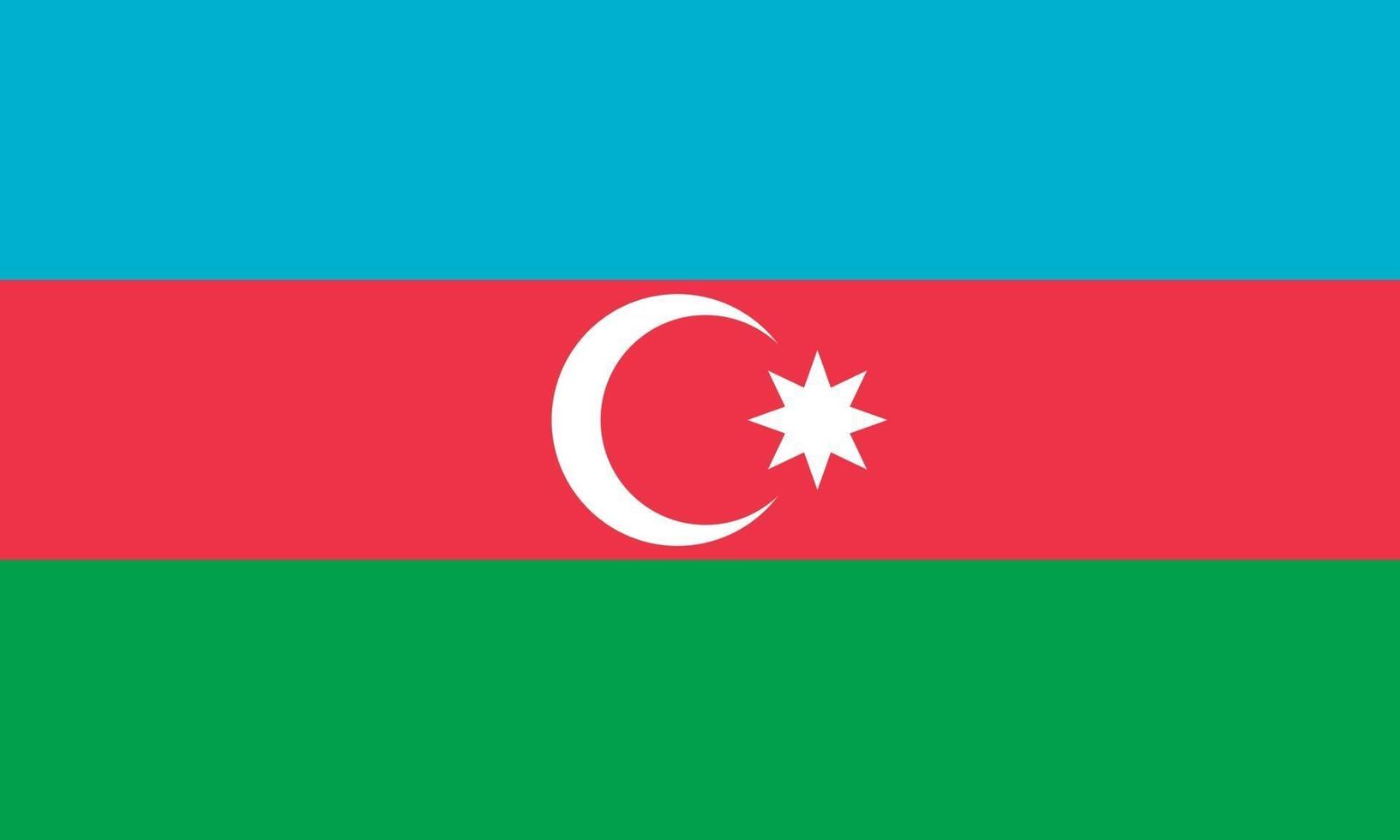 ilustración vectorial de la bandera de azerbaiyán vector