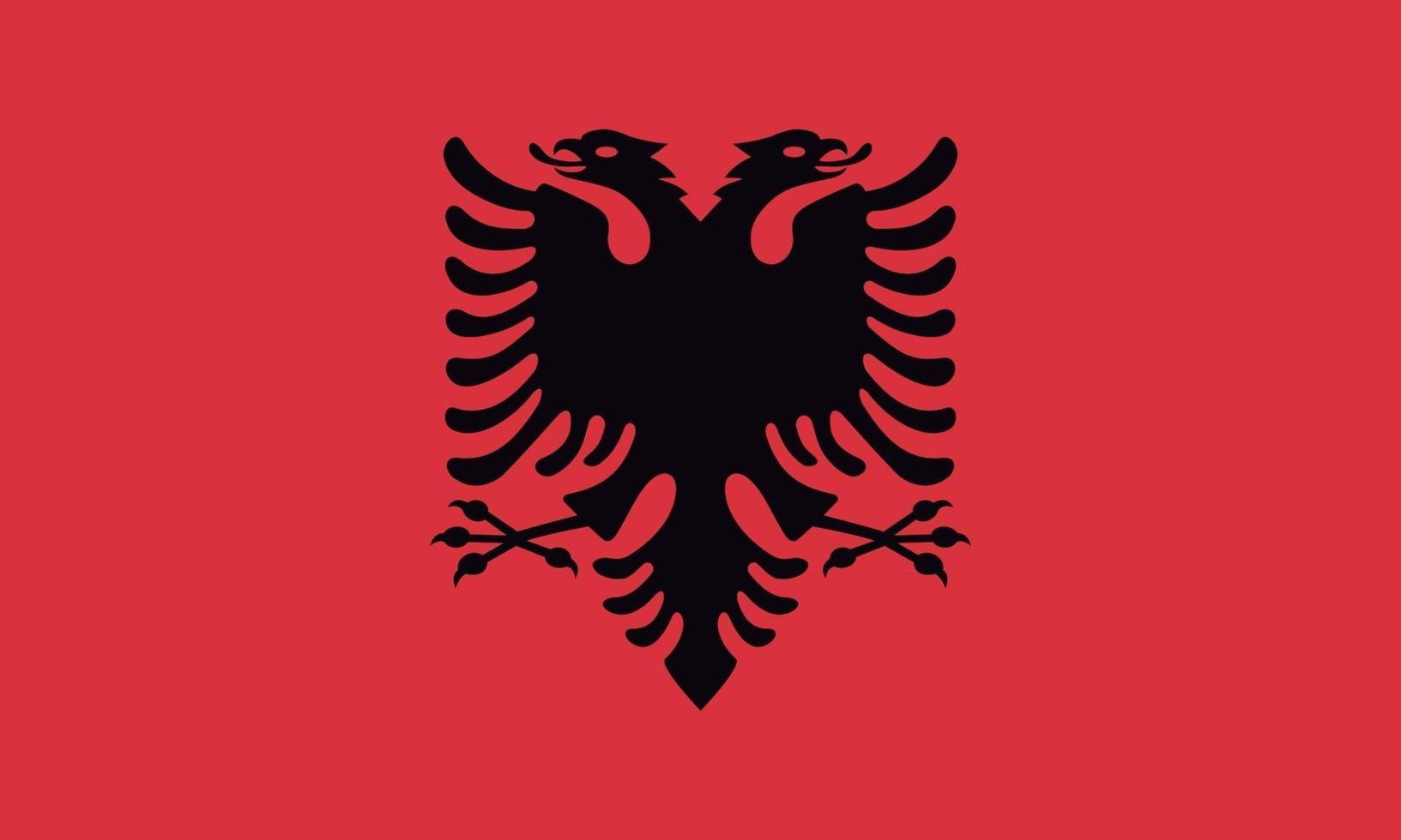 Vectorial illustration of the Albanian flag vector