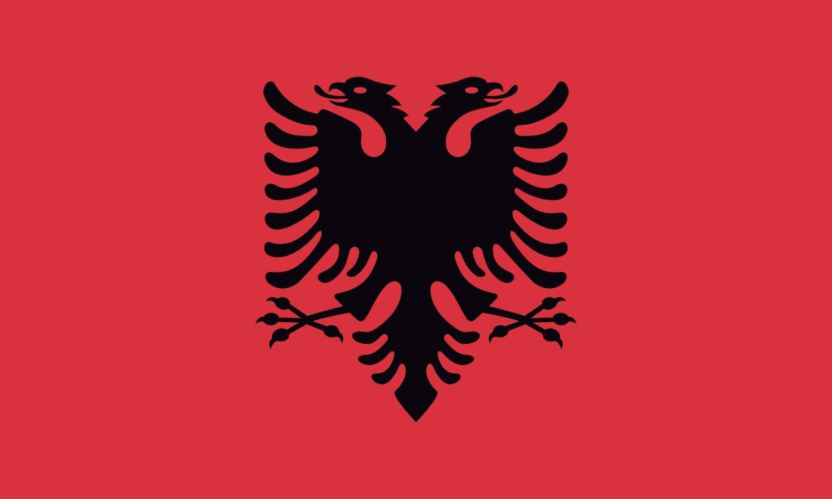 ilustración vectorial de la bandera de albania vector