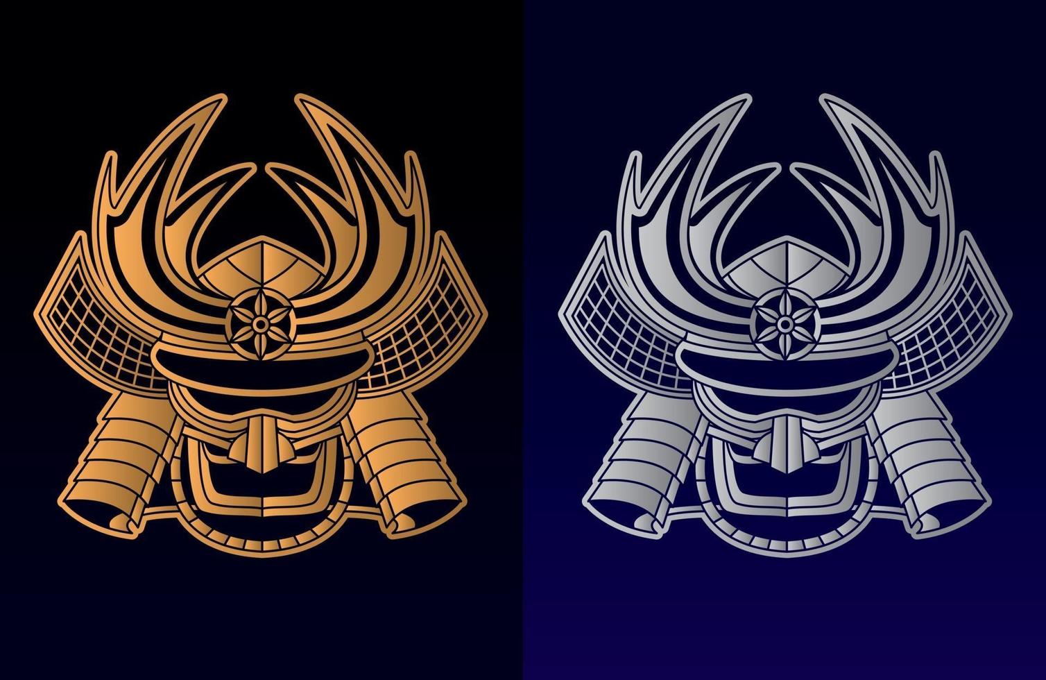 Samurai Warrior Helmet vector