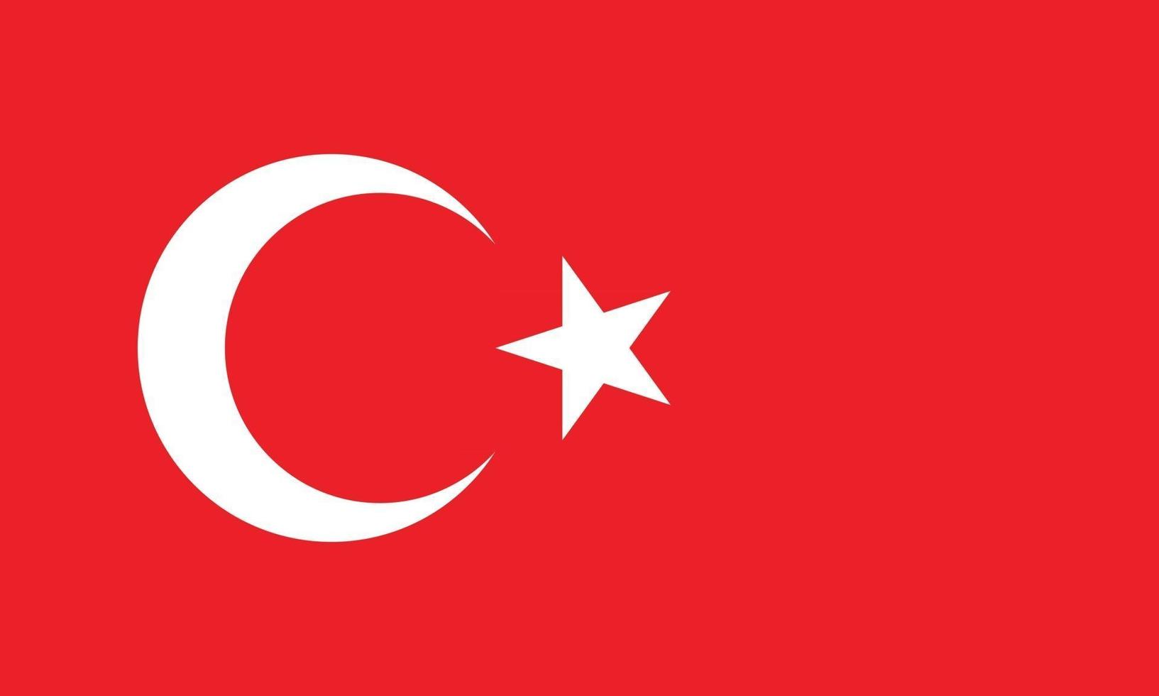 Vector illustration of the Turkish flag