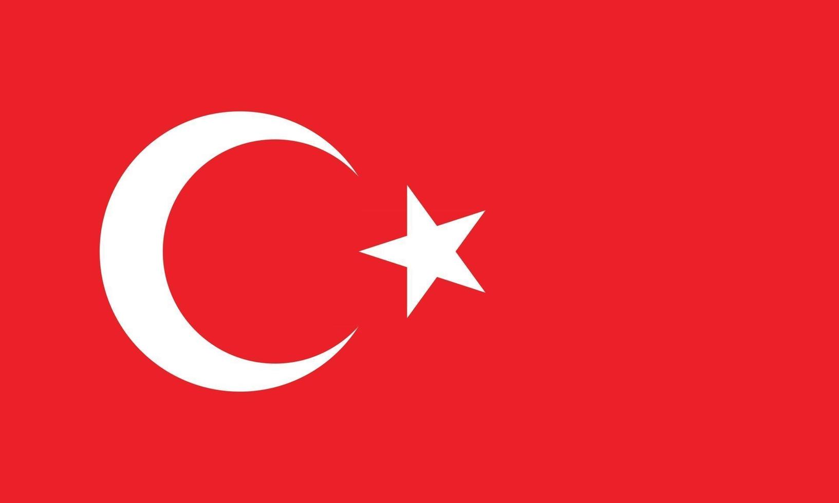 Vector illustration of the Turkish flag