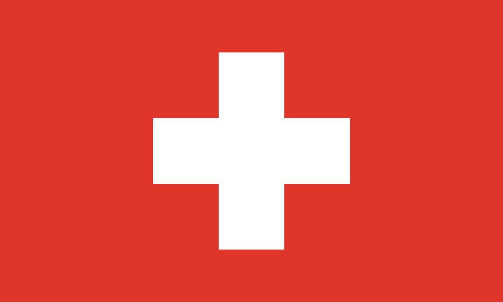 Vectorial illustration of the Swiss flag vector