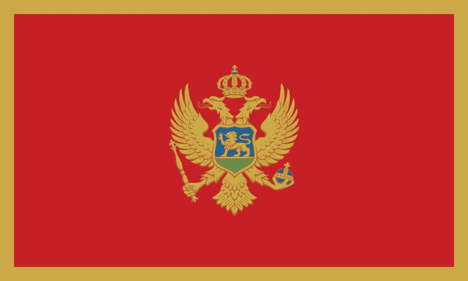 ilustración vectorial de la bandera de montenegro vector