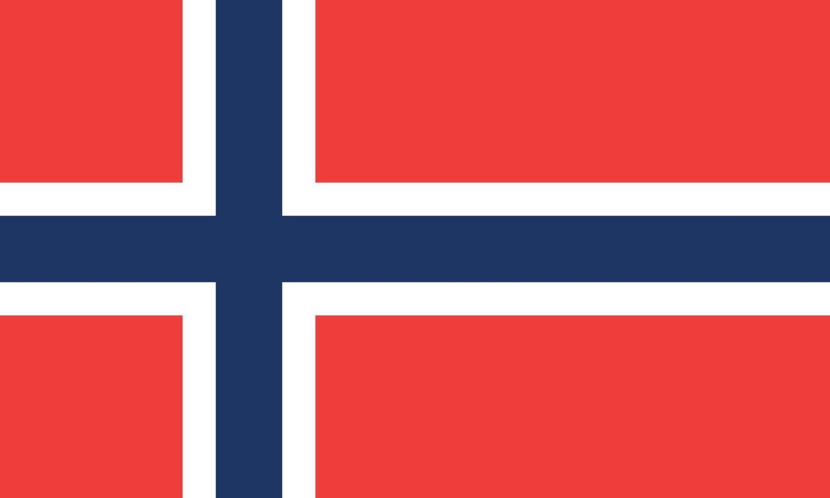 Vector illustration of the Norwegian flag