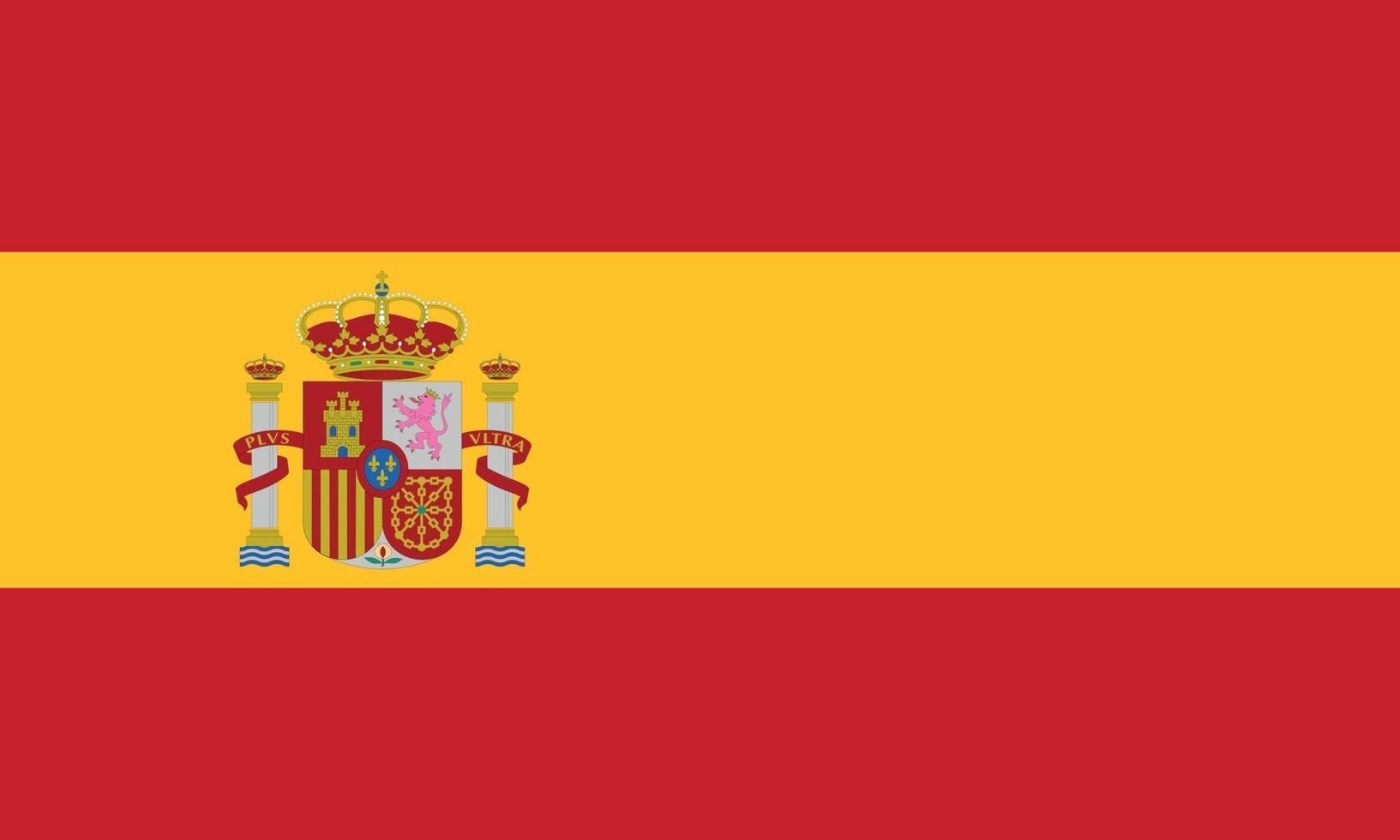 Vector illustration of the Spanish flag