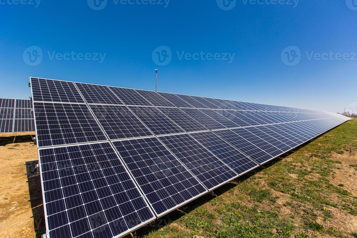 Solar power plant on a background of sky photo