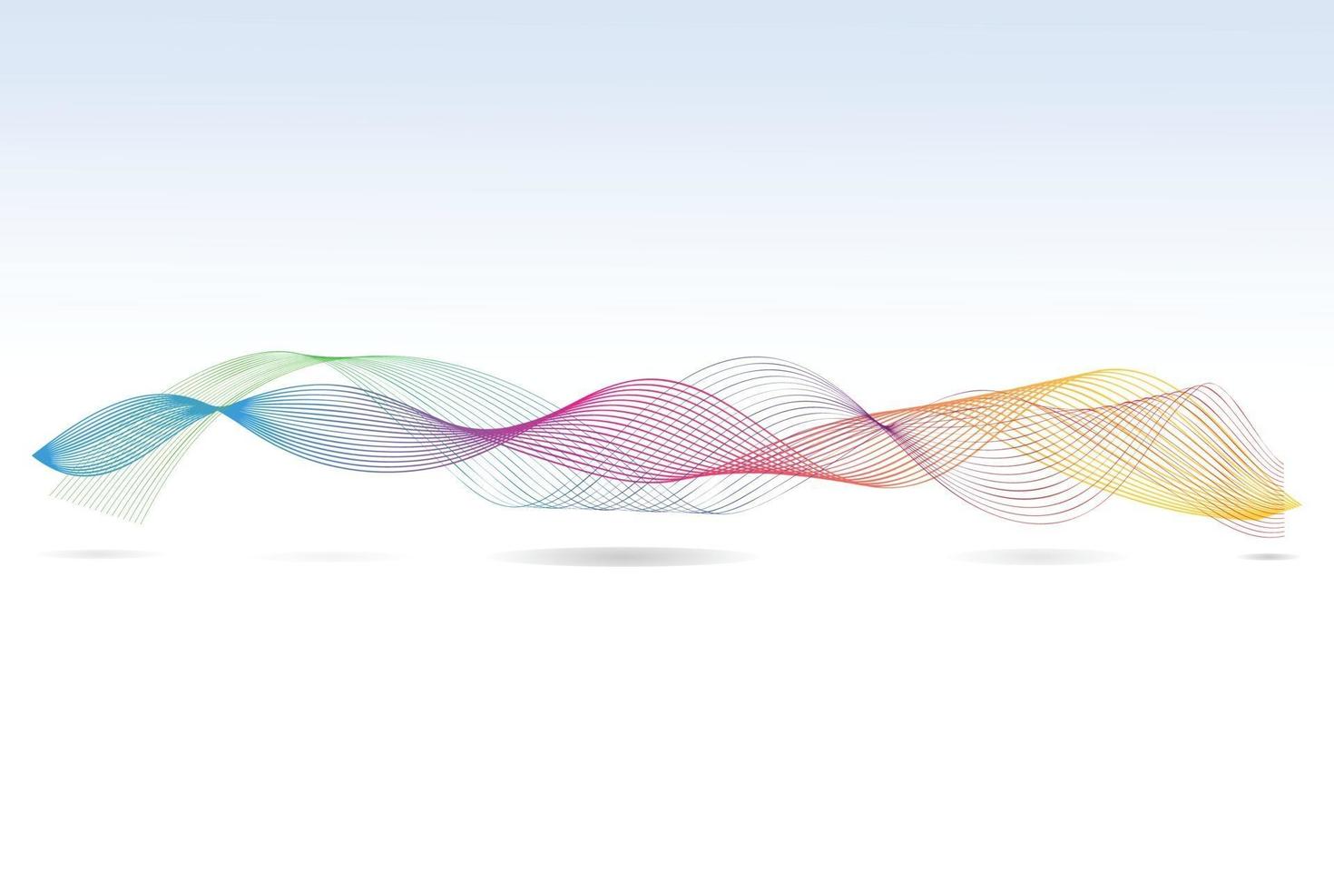 Colorful abstract sound waves vector